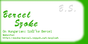 bercel szoke business card